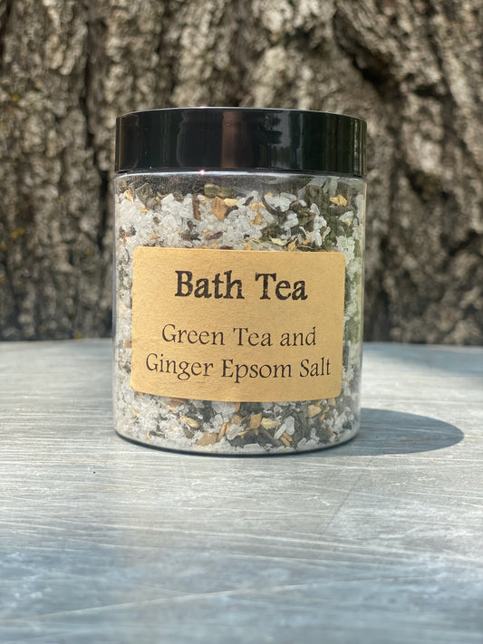 Green Tea and Ginger Epsom Salt Bath Tea